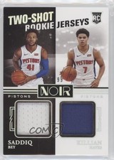 2020-21 Panini Noir Two-Shot Rookie Jerseys 22/99 Killian Hayes Saddiq Bey s3g
