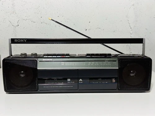 Sony Sound Rider CFS-W301 FM/AM Stereo Dual Cassette Recorder (Tested/Works)