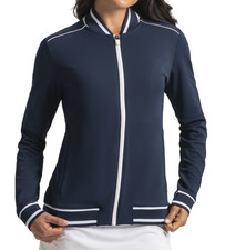 NEW Ladies FootJoy WOMENS FULL Zip GOLF TRACK JACKET, NAVY BLUE, SMALL