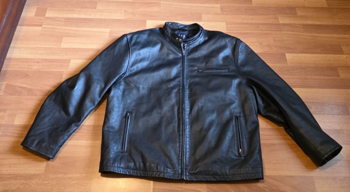 25+ Gap Black Leather Outer Shell Coats, Jackets & Vests for Men