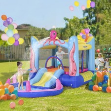 Bouncy Castle with Slide Water Pool Trampoline with Blower 3.6 x 1.75 x 1.8m
