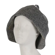 Gray Sauna Hat Banya Wool Blend Hat Шапка для Бани