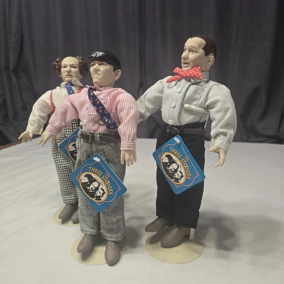 Juego de figuras de muñecas Three Stooges de Norman Maurer Productions MGM 1991 Foto 2 de 4