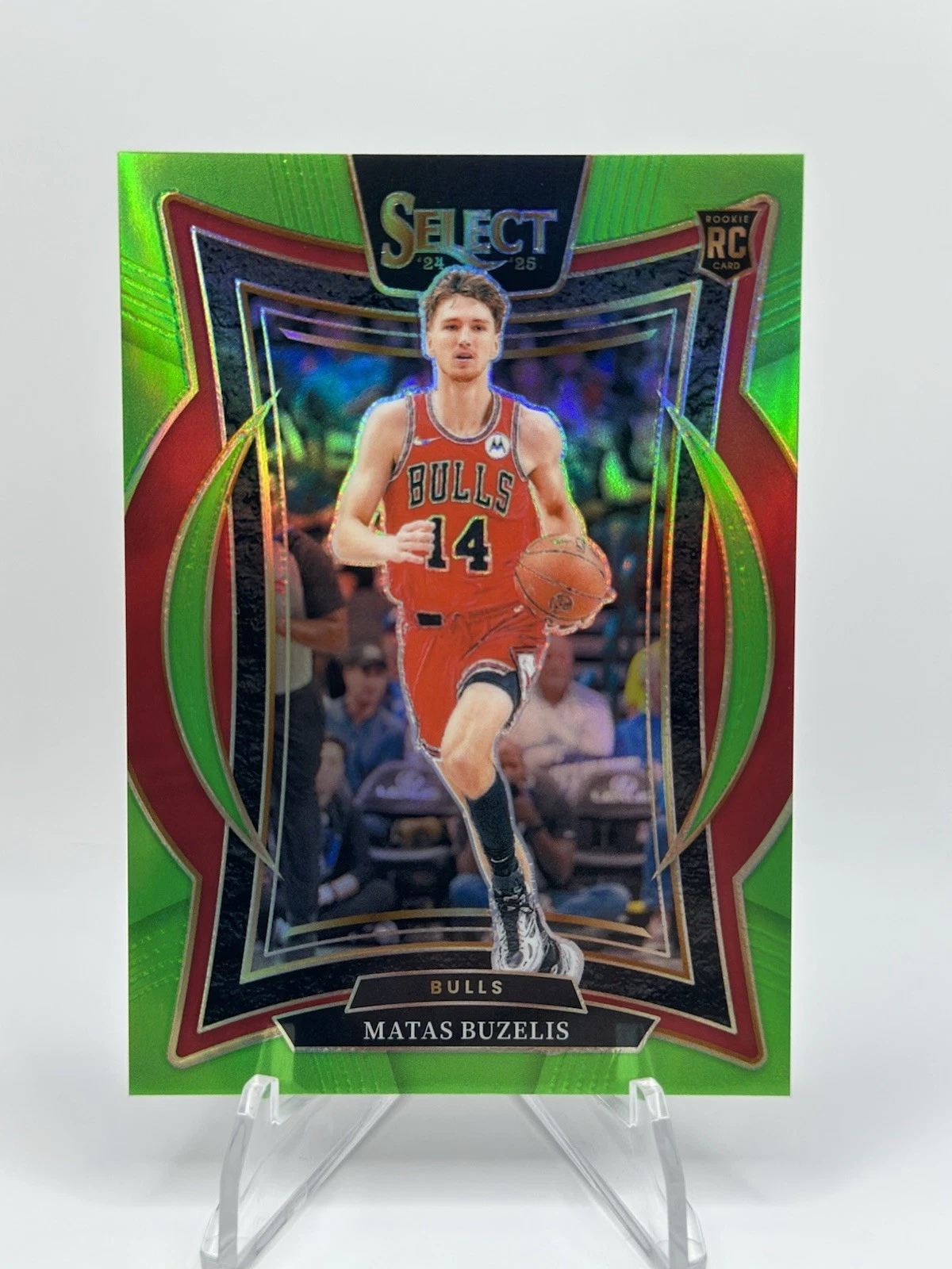 2024-25 Panini Select - Concourse Matas Buzelis #70 Neon Green Prizm /75 (RC)