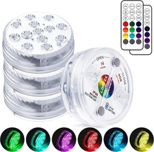 Submersible Pool Lights With Remote For Underwater Pond Pool Party Ambience Glow