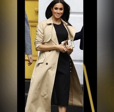 New with Tags Club Monaco Black Dress gold buttons ASO Meghan Markle sz Large 12
