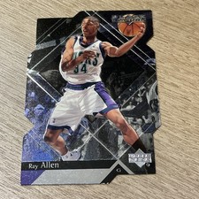 Ray Allen 2000 Upper Deck Black Diamond Die-Cut Card #45. Milwaukee Bucks 