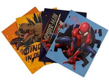 School folders with pockets - 2 Spider-Man folders 2 Jurassic World combo