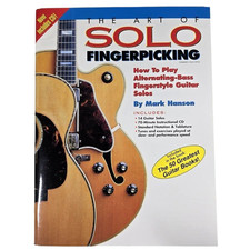 Livre guitare Art Of Solo Fingerpicking Mark Hanson CD audio méthode d'apprentissage 1988