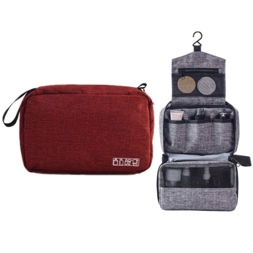 Portable Waterproof Toiletries Bag for Travel in Claret