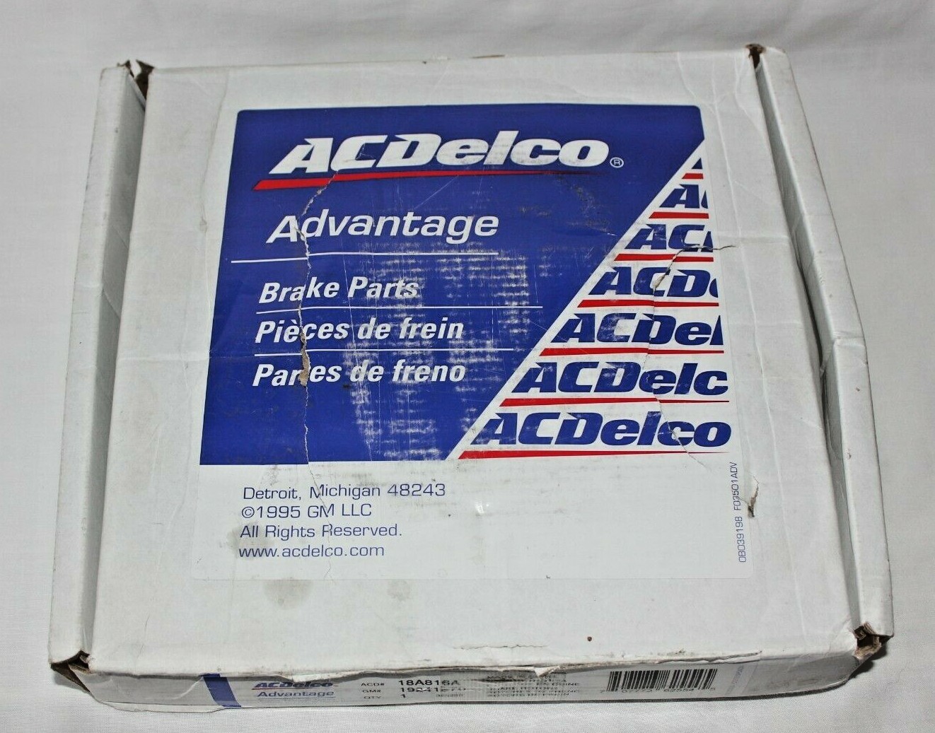 Disc Brake Rotor-Non-Coated Front ACDelco Advantage 18A816A