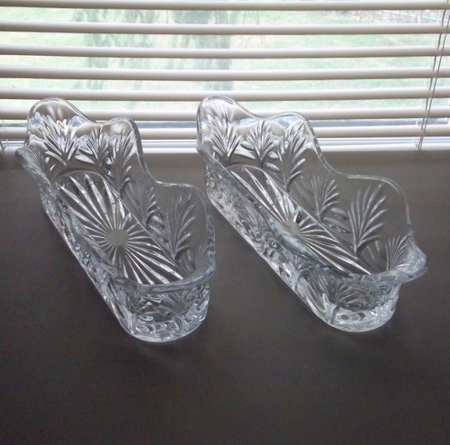 Fifth Avenue Crystal Portico Relish Dish Pair - Picture 2 of 5
