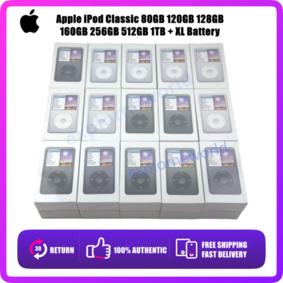 NEW Apple iPod Classic 7th 128 160 256 512 1TB 2TB Grey/ Black