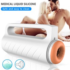 Automatic Handsfree Male Masturbaters Suck Vibrate Stroker Cup Blowjob Lubricant