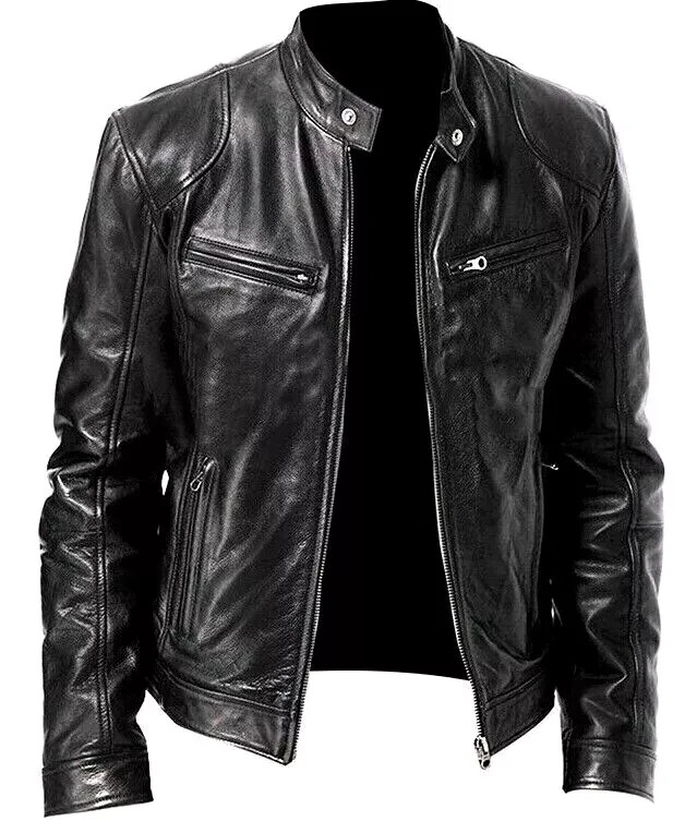 Men's Genuine Leather Jacket for Style & Durability