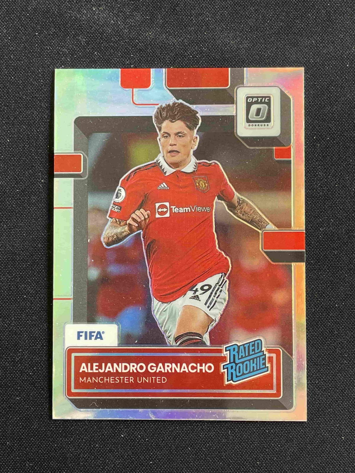 Alejandro Garnacho 2022-23 Panini Donruss Optic FIFA Silver Rated Rookie #199
