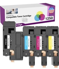 4 Color Set Toner Cartridge for Dell 1250 1350 1355 C1760 C1765 cn cnw nw nf nfw