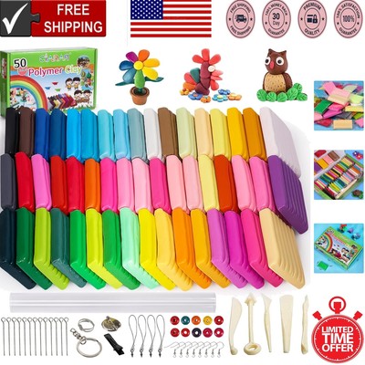 Ultimate Beginner's Clay Kit: 50 Colors, Tools & Instructions for Creative Fun