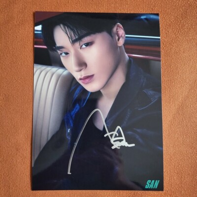 ATEEZ サン サインポラ ATEEZ ateez SAN Autographed Signed Photo 4*6 K-POP Collection