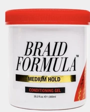 EBIN LOCK’N POMADE BRAID Medium FORMULA 35.2 Oz . Free Parting ￼comb Included