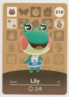 amiiboカード Animal Crossing amiibo Card: Lily 218 Series 3 Frog New Horizons