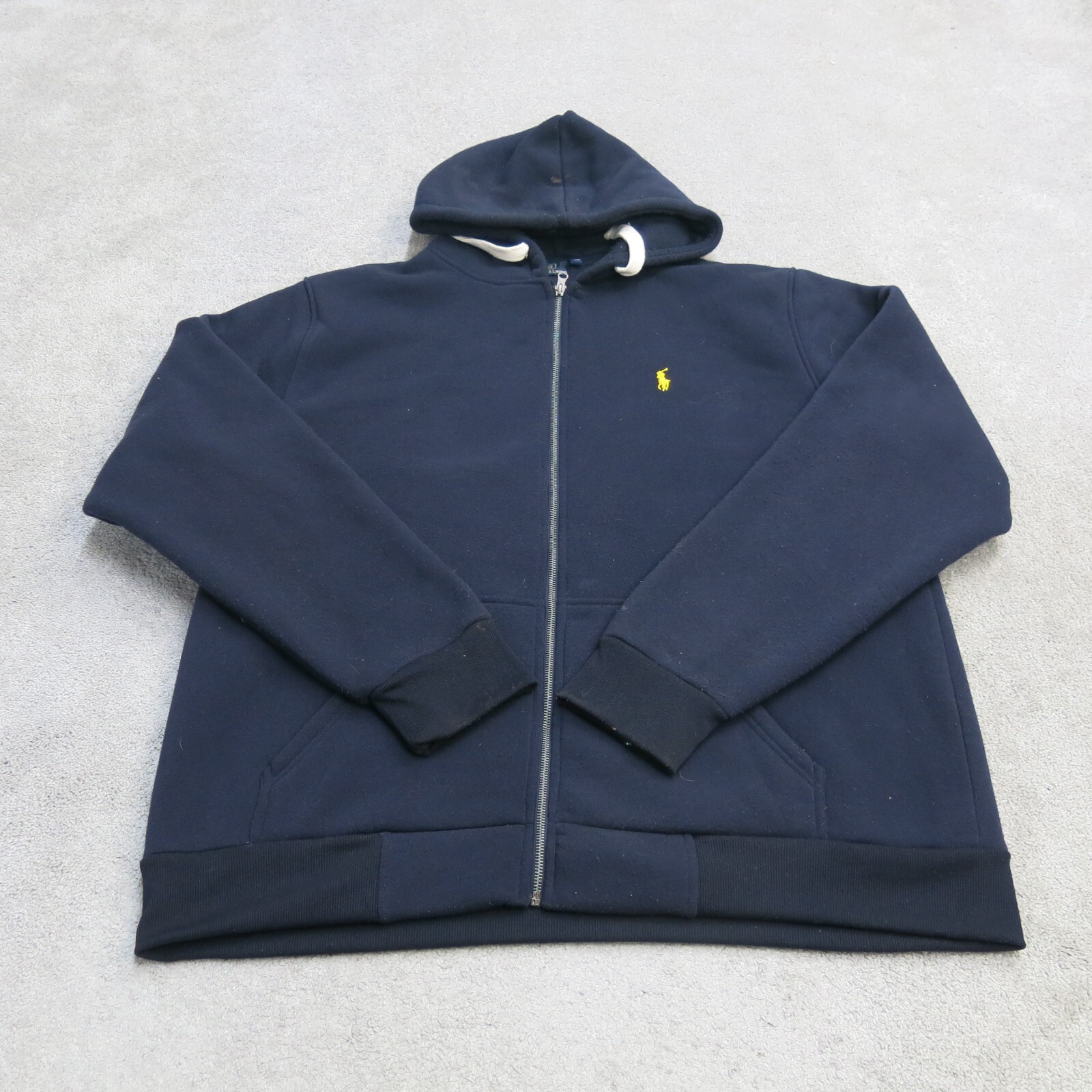 Polo By Ralph Lauren Men Hoodie Sweatshirt Full Zip Long Sleeve Logo Blue  SZ 4XL | Inox Wind