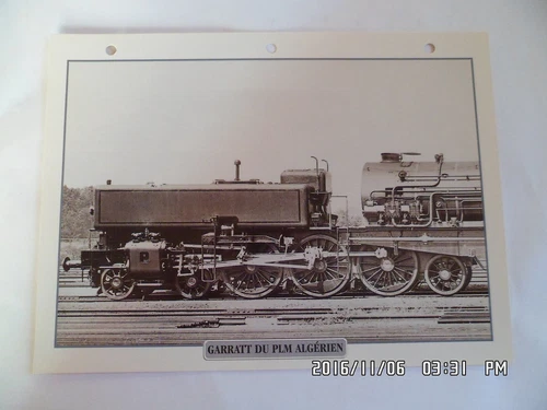 GARRATT DU PLM ALGERIAN TRAIN CARD