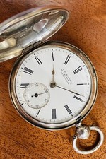 Thomas Russell & Sons, Liverpool  1885 Sterling Silver Full Hunter Pocket Watch.