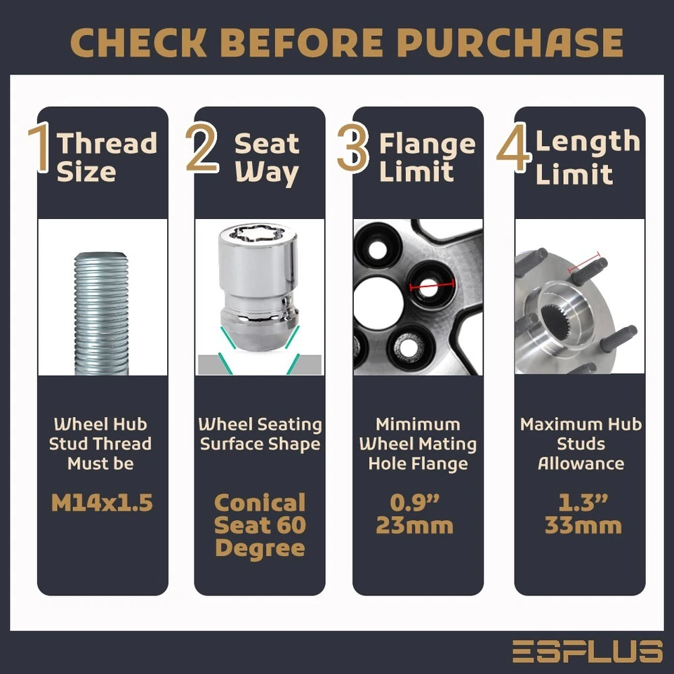 4 хромированных замка колеса Honda с ключом M14x1,5 подходят для Odyssey/Passport/Pilot/Ridgeline - Изображение 2 из 4