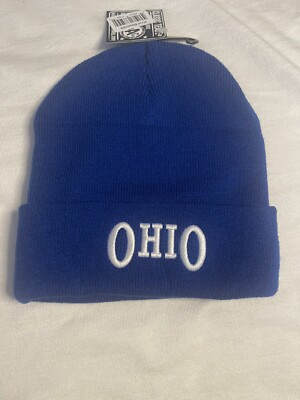 Brisco Apparel Embroidered Blue Ohio Winter Hat NWT