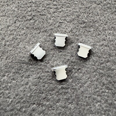 4x Handy Schutz Metall Anti Staub Stecker kompatibel iPhone Lightning Silber