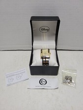 Vintage Disney Mickey Mouse Face Metal Wrist Watch Japan Movement w/ Case MCK917