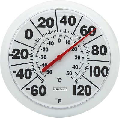 Springfield Indoor Outdoor Big and Bold Dial Thermometer Wireless Thermometer