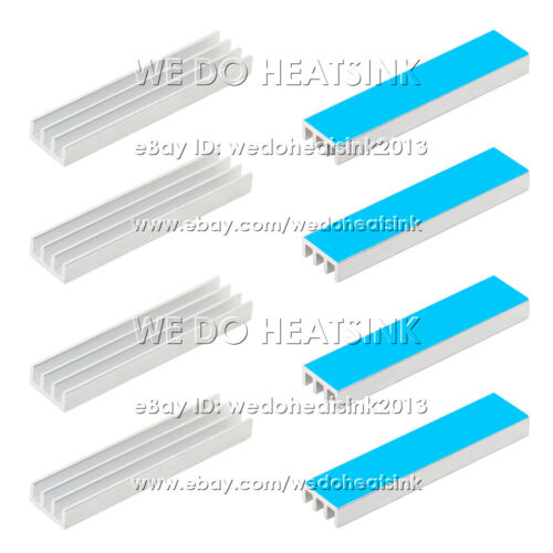 50x11x5mm Srebrny radiator Chłodnica z podkładką termiczną do procesora DIP GPU IC CPU - Zdjęcie 4 z 4