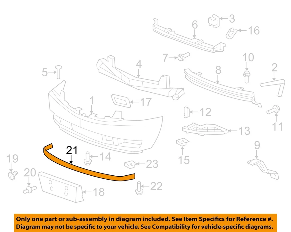 Cenefa deflector de aire inferior delantero Cadillac Escalade 2007-2014 nuevo fabricante de equipos originales 15138234 Foto 2 de 3
