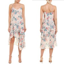 NWT PARKER Large FLORAL ASYMMETRICAL RUFFLE DRESS MELLOW MEADOW Fairy Whimsical