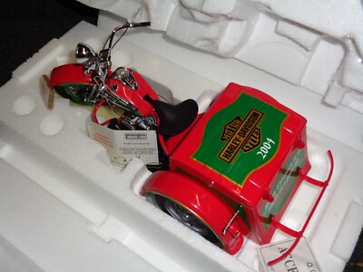 Franklin Mint HARLEY DAVIDSON TRIKE 1947 Servi Car 2004 CHRISTMAS