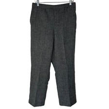 Alfred Dunner Pull On Pants Womens Size 8 Dark Gray Classic Fit