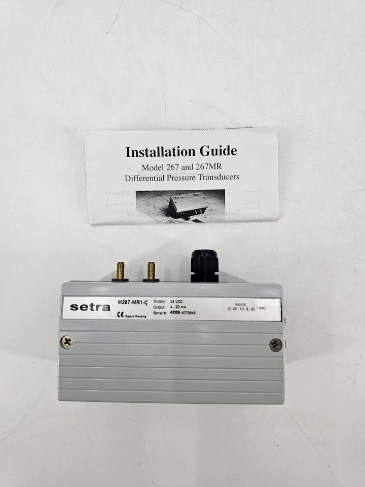 Setra Multi Range Low Air DP Transmitter Supply Voltage 24VDC M267-MR1-C - Image 2 of 4
