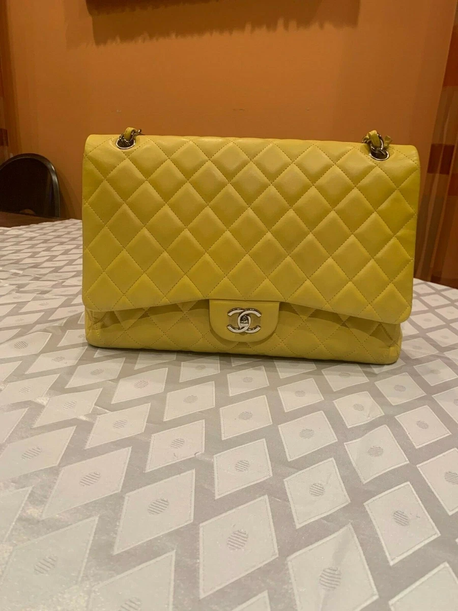 chanel classic flap bag yellow