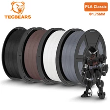 TECBEARS 4kg High Speed PLA Classic 3D Printer Filament 600mm/s 1.75mm No Bubble
