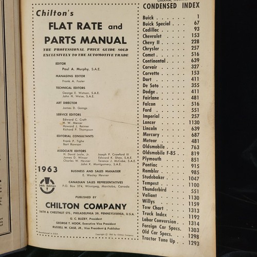 1963 Chilton's Flat Rate And Parts Manual - Picture 4 of 8