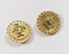 Versace VE 4381B Golden With Crystals Replacement Temple Arm Side Icon Logo