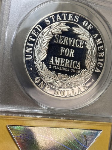 1996-S National Community Service Dollar ANACS PF 69 DCAM Flashy White - Picture 8 of 10
