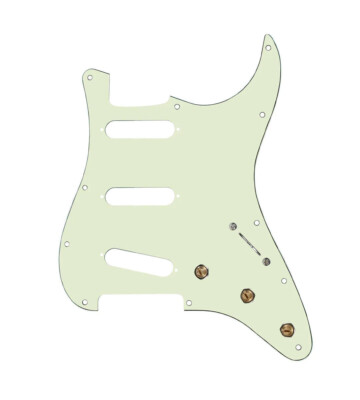 5 Way Blender Pre-Wired SSS Strat Guitar Pickguard - Mint Green  920D