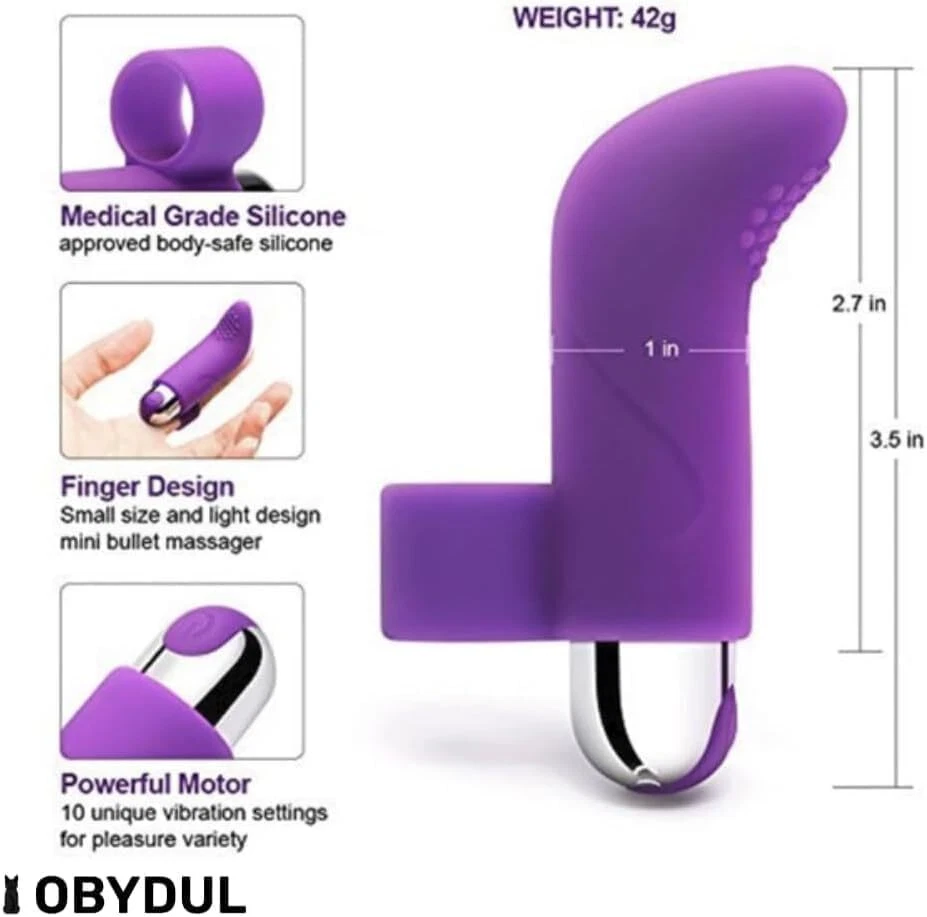 手指振动器 G 点 Clit 按摩器刺激器 性玩具 女式 可充电 — 第 2/4 张图片