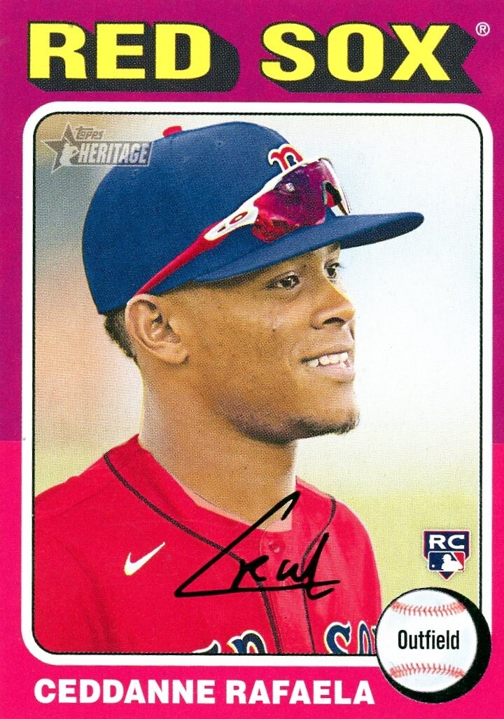 2024 Topps Heritage - Rookies Ceddanne Rafaela Red Border #420 (RC)  T1231