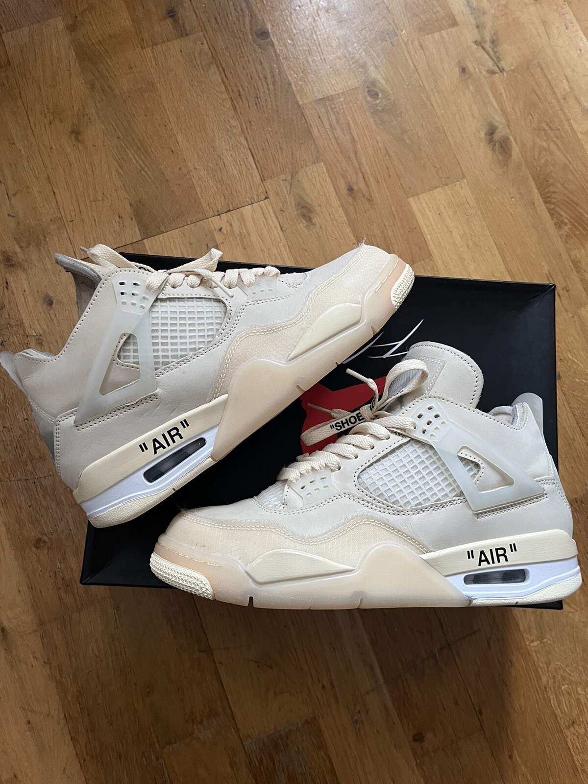 OFF WHITE X NIKE Nike X Off bianche Air Jordan 4 vele uk6.5 us9