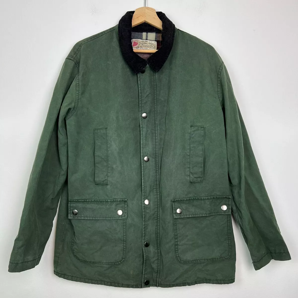 The British Millerain Jacket Men Large Green Pockets Fisherman Military Hunting