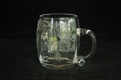 RARE CAMBRIDGE GLASS #3400/127 CRYSTAL PORTIA ETCH HANDLED SHOT WHISKEY TUMBLER - Picture 3 of 11